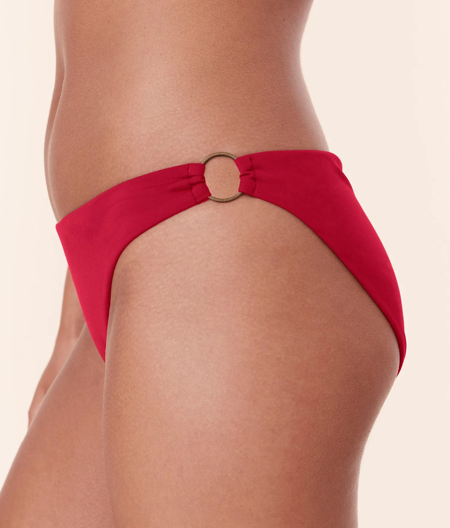 The Bonita Bikini Bottom - Eco Nylon - Garnet sold by Andie product image thumbnail 4