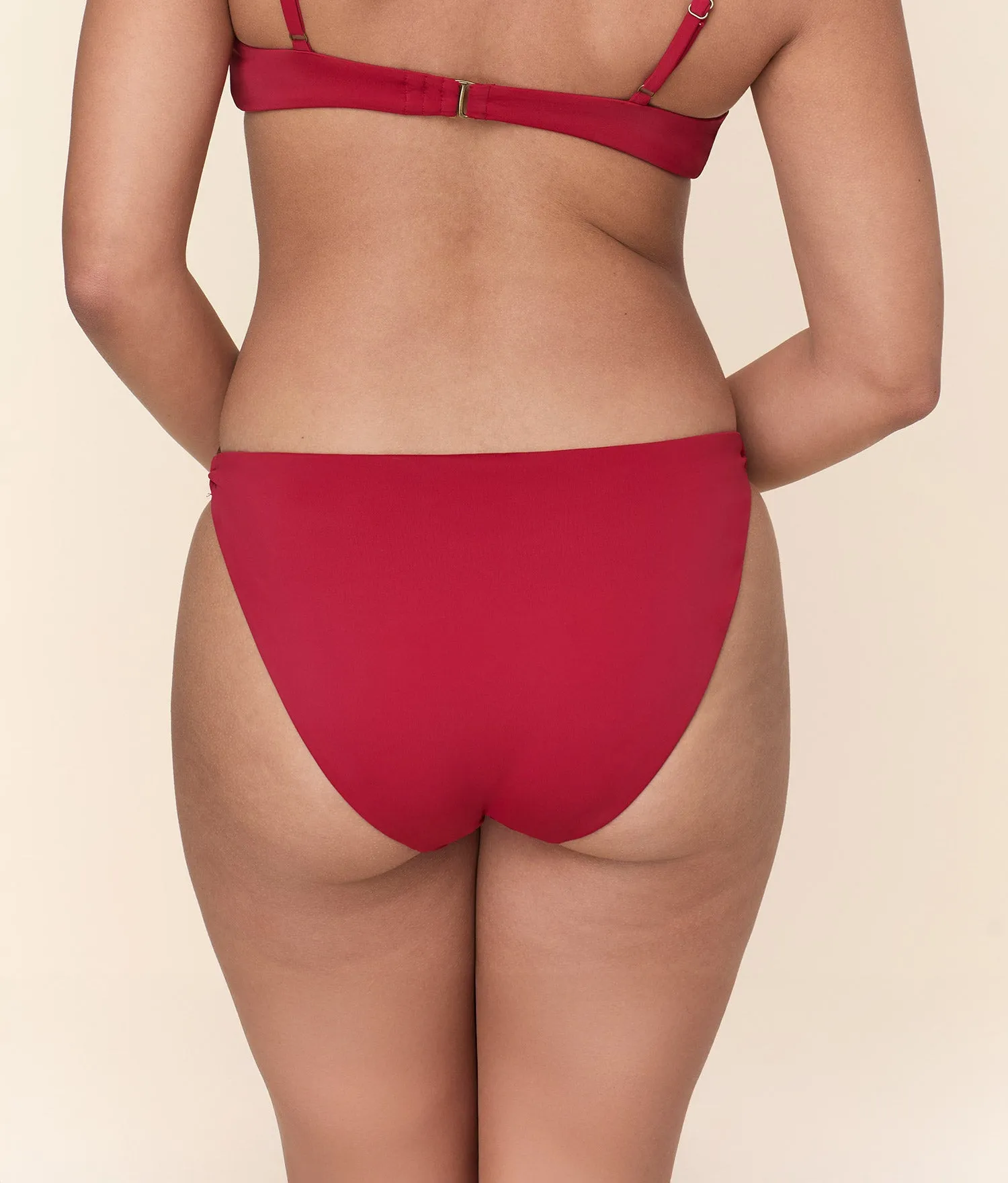 The Bonita Bikini Bottom - Eco Nylon - Garnet sold by Andie product image thumbnail 2