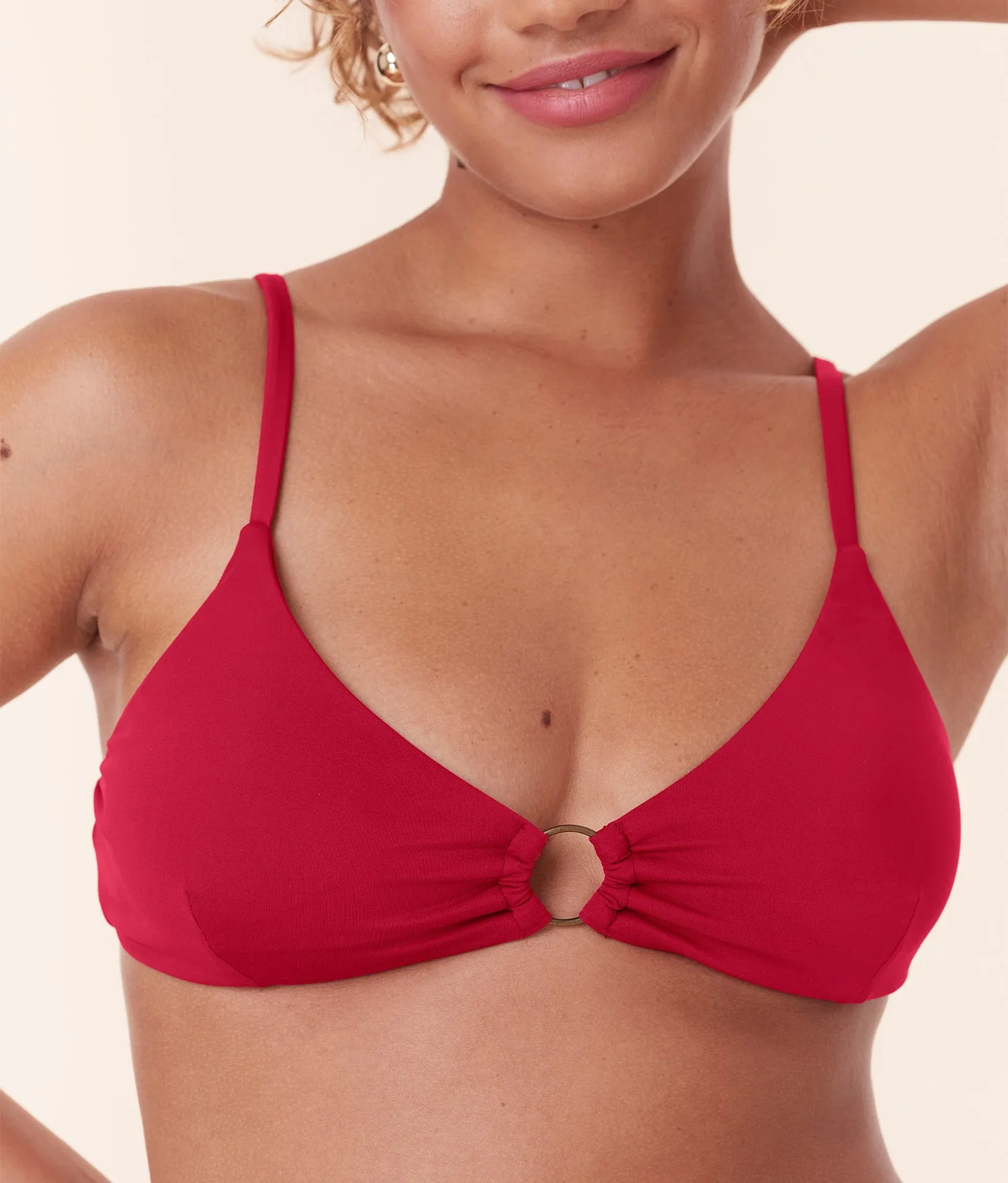 The Bonita Bikini Top - Eco Nylon - Garnet sold by Andie product image thumbnail 4