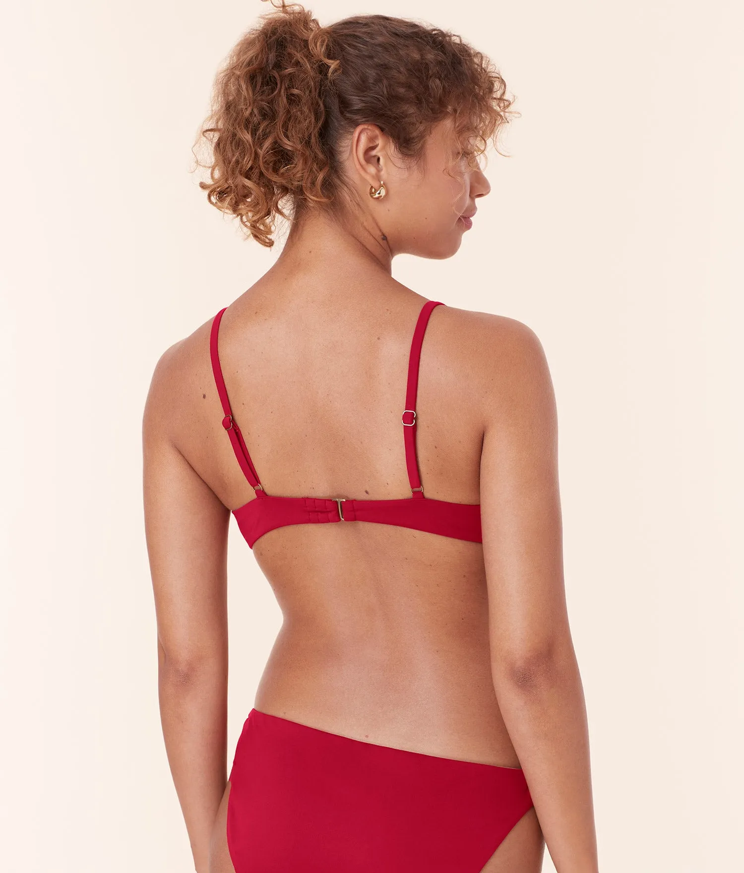 The Bonita Bikini Top - Eco Nylon - Garnet sold by Andie product image thumbnail 2
