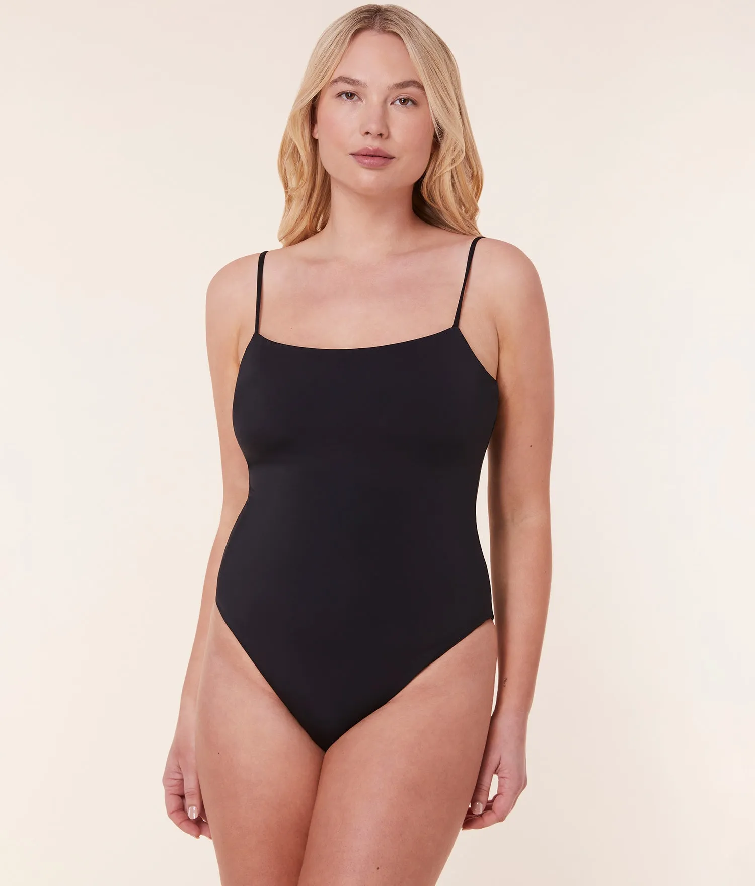 The Cabarete One Piece - Eco Nylon - Black - Long Torso sold by Andie
