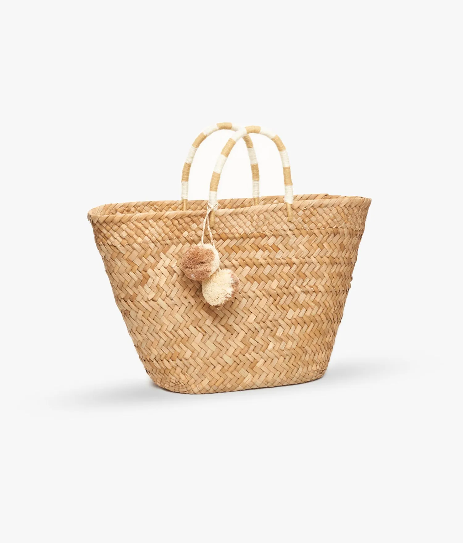 Oversized St Tropez Pom Pom Tote - Natural - Kayu sold by Andie product image thumbnail 3