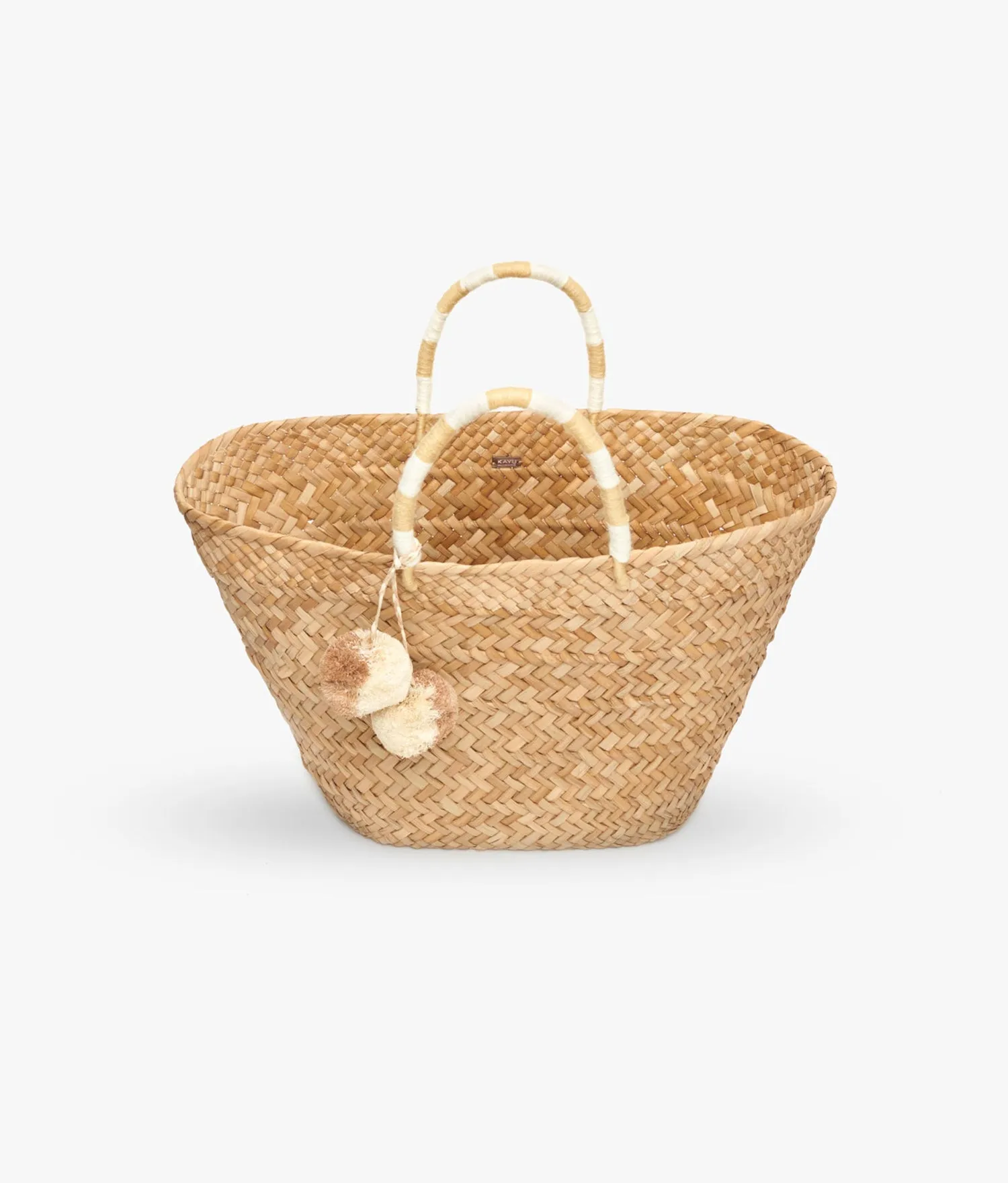 Oversized St Tropez Pom Pom Tote - Natural - Kayu sold by Andie product image thumbnail 2