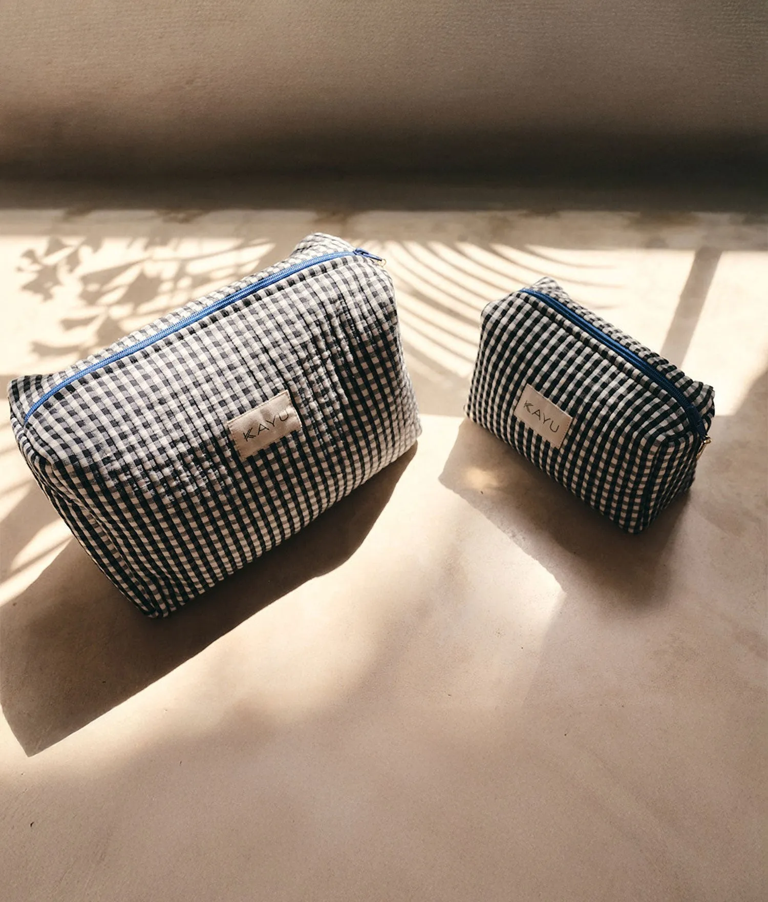 Elsie Travel Case Zip Pouch Bag (Black Gingham) sold by Andie product image thumbnail 5