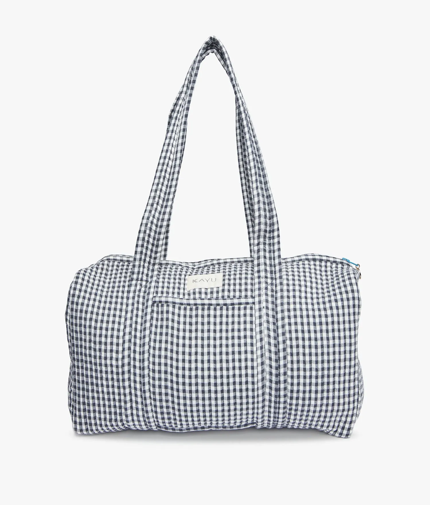 Daphne Travel Weekender Zip Tote Bag (Black Gingham) sold by Andie