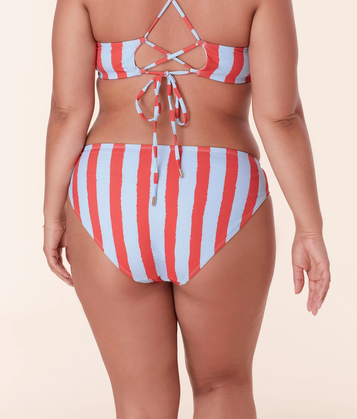 The Classic Bikini Bottom - Eco Nylon - Candy Stripe sold by Andie product image thumbnail 5