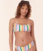 The Fiji Bikini Top - Eco Nylon - Rainbow Stripe sold by Andie