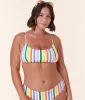 The Fiji Bikini Top - Eco Nylon - Rainbow Stripe sold by Andie