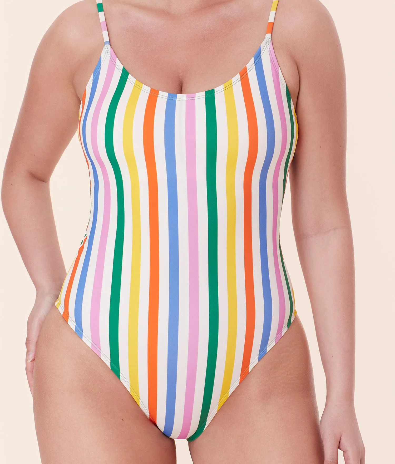 The Amalfi One Piece - Eco Nylon - Rainbow Stripe - Classic sold by Andie product image thumbnail 4