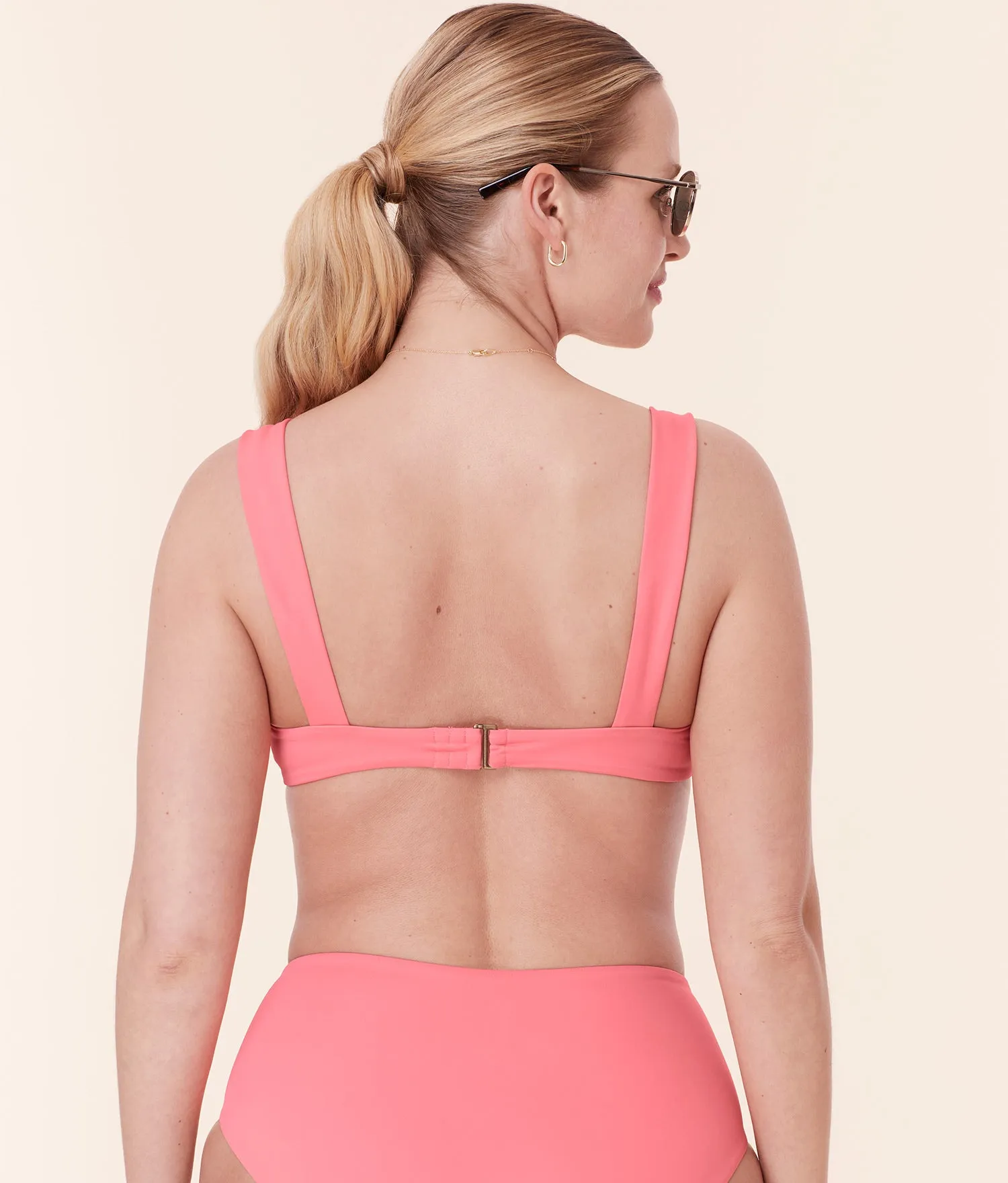 The Kalama Bikini Top - Eco Nylon - Petal sold by Andie product image thumbnail 2