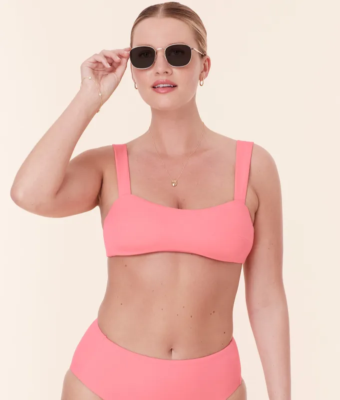 The Kalama Bikini Top - Eco Nylon - Petal sold by Andie