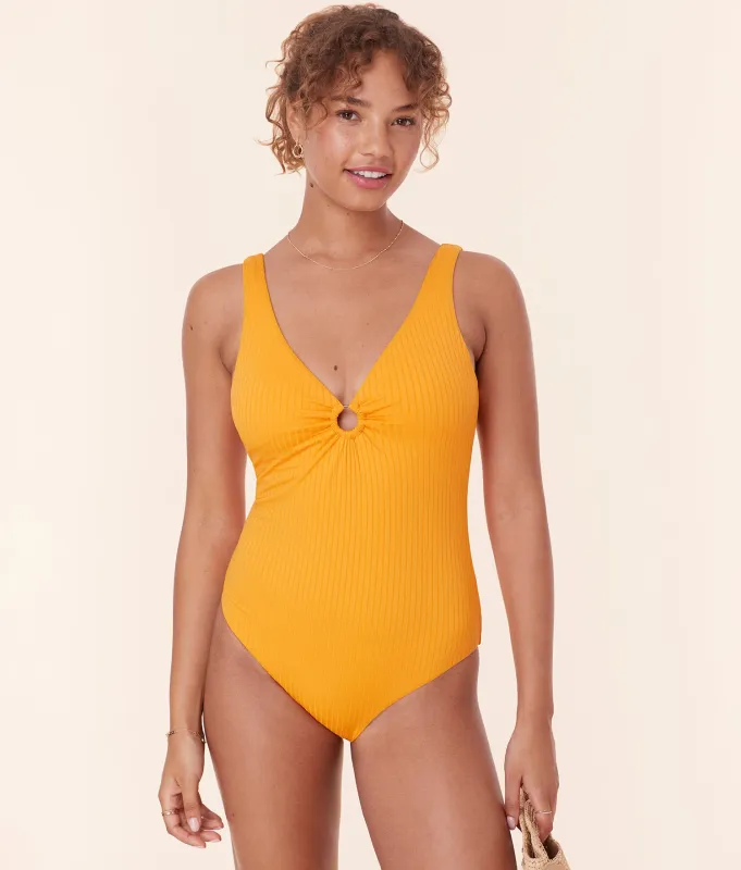 The Bonita One Piece - Wide Rib - Tangerine - Classic made by Andie