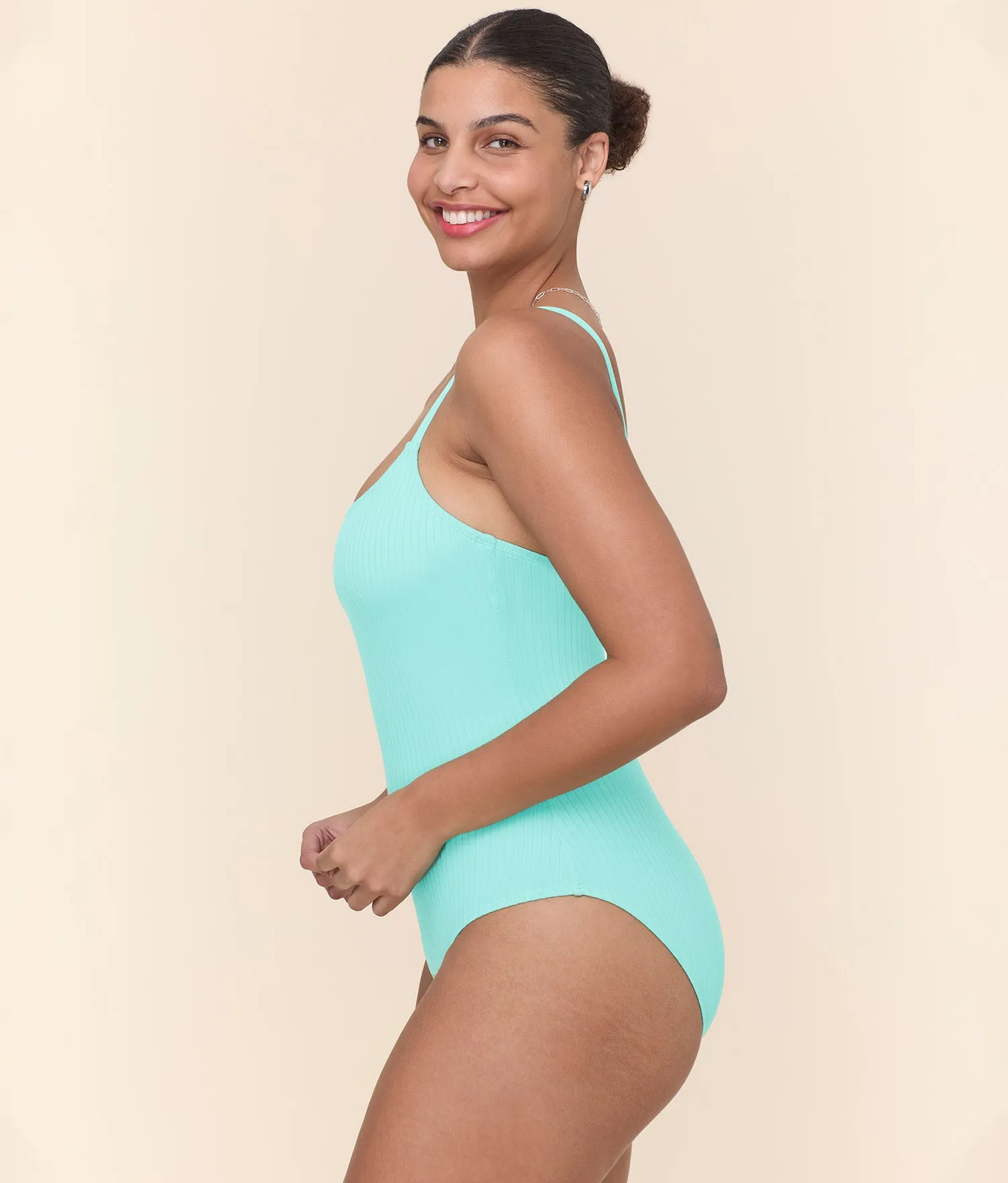 The Amalfi One Piece - Wide Rib - Opal - Long Torso sold by Andie product image thumbnail 4