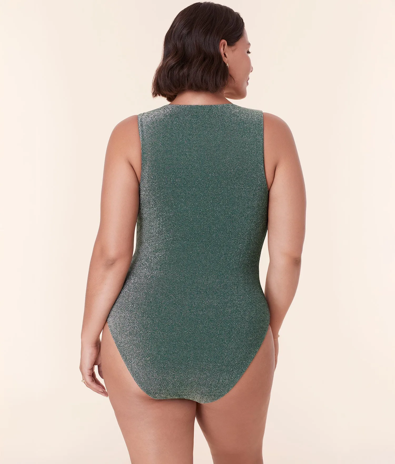 The Malibu One Piece - Glitter - Cascade - Long Torso sold by Andie product image thumbnail 3