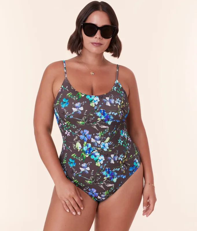 The Amalfi One Piece - Eco Nylon - Wildflowers - Long Torso sold by Andie