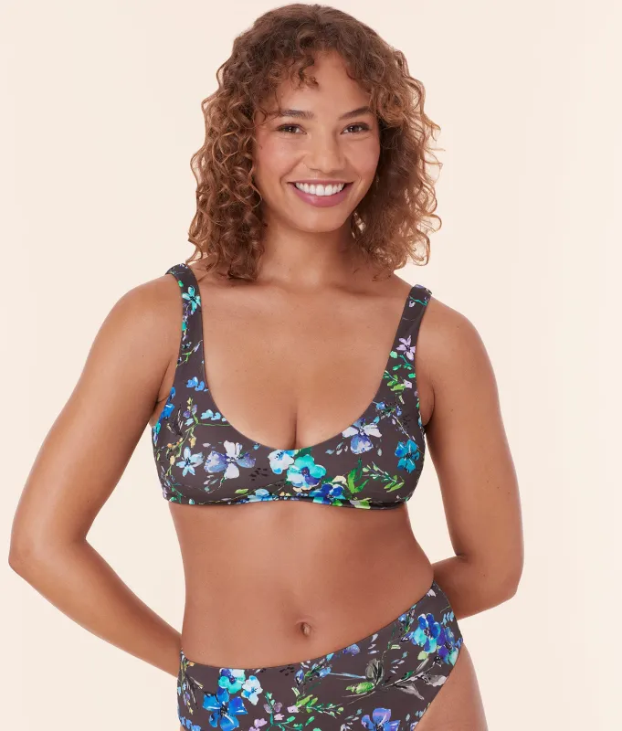 The Delray Bikini Top - Eco Nylon - Wildflowers sold by Andie