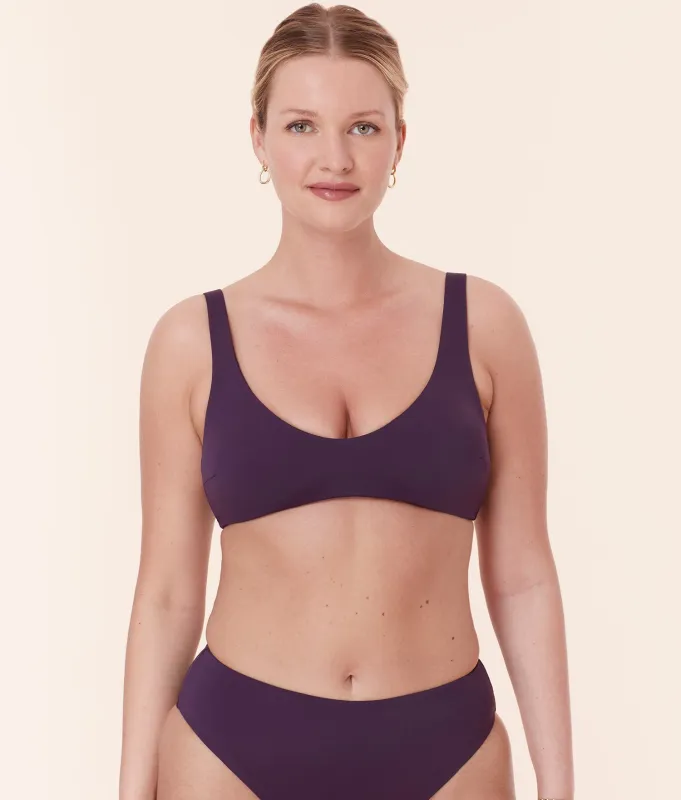 The Delray Bikini Top - Eco Nylon - Acai sold by Andie