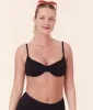 The Bermuda Bikini Top - Terry Dot - Black sold by Andie