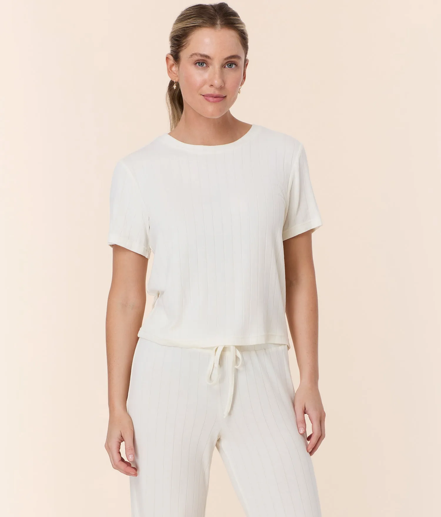 The Classic Tee - Wide Rib - Snow sold by Andie