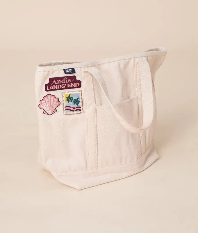 Andie X Lands' End Canvas Beach Tote - Canvas - Natural made by Andie