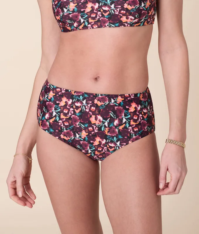 Andie X Lands’ End Tugless High Waist Bikini Bottom - Eco Nylon - Multi Floral sold by Andie