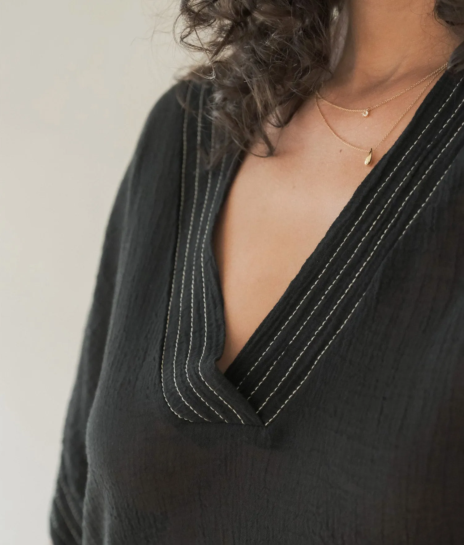 The Handloom Ela Kaftan - Black sold by Andie product image thumbnail 3
