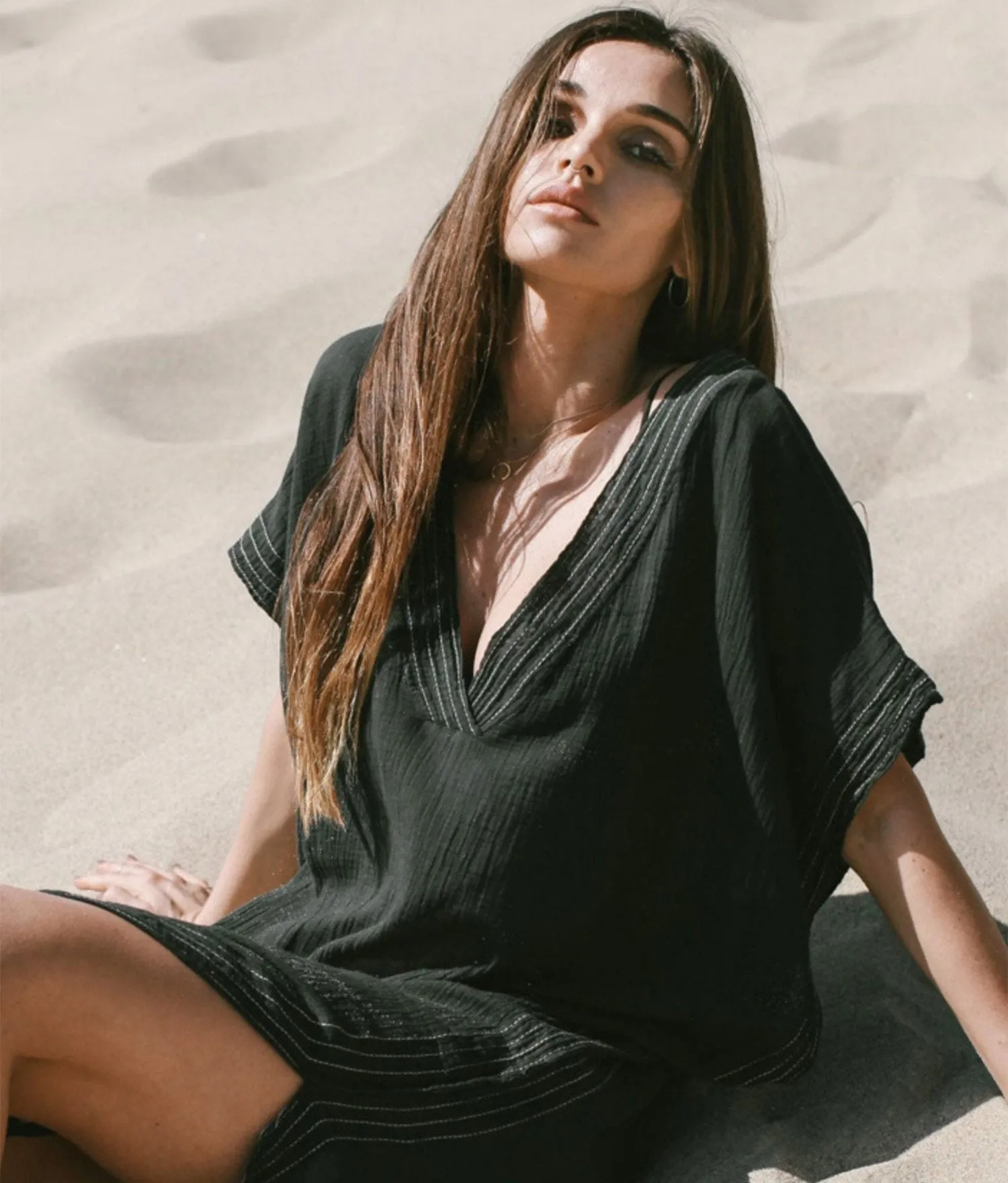 The Handloom Ela Kaftan - Black sold by Andie product image thumbnail 2