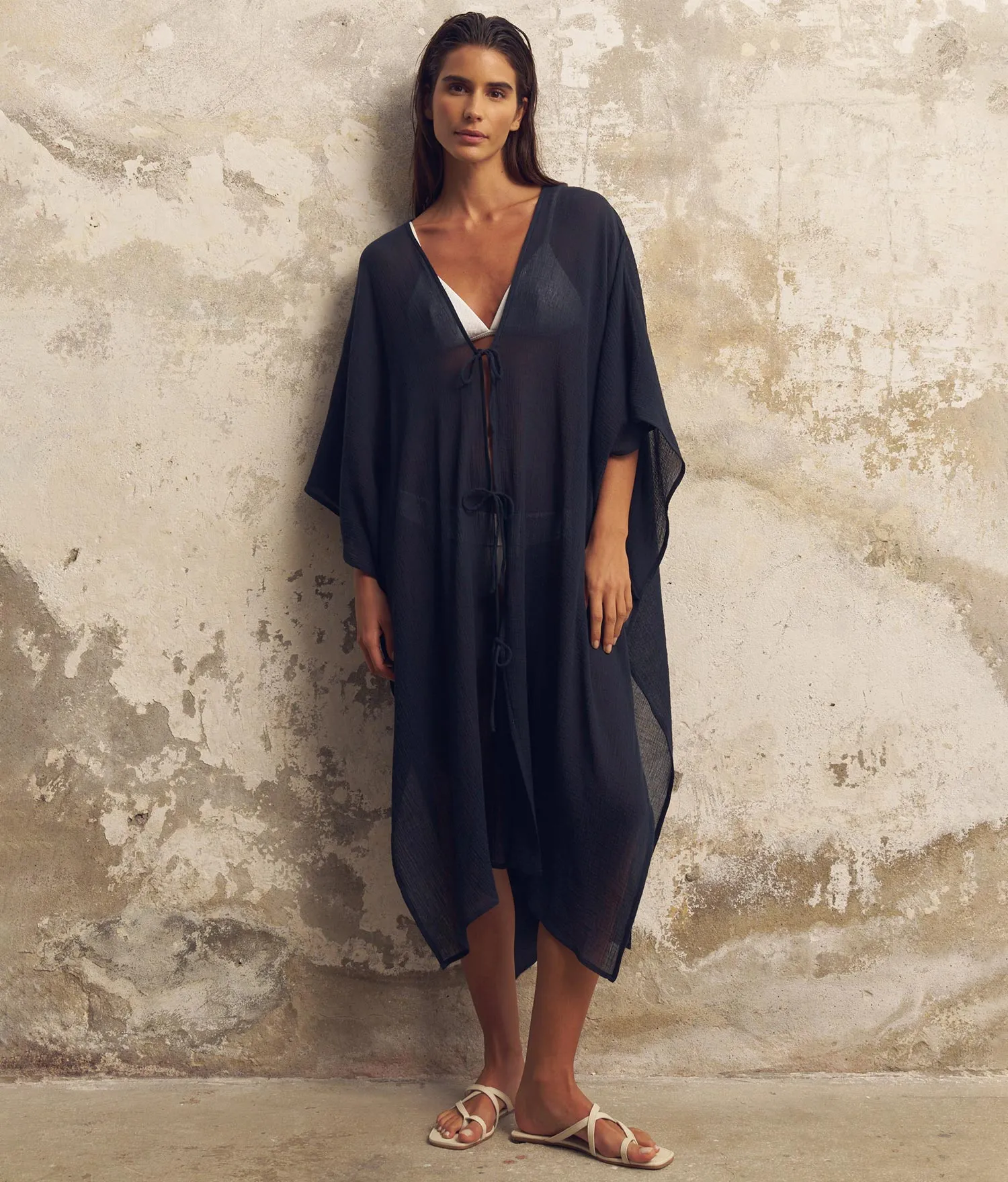 Bodrum Kaftan (Navy) sold by Andie