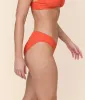 The Classic Bikini Bottom - Eco Ribbed - Vermillion sold by Andie