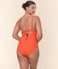 The Honolulu One Piece - Eco Ribbed - Vermillion - Long Torso sold by Andie