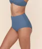 The Super High Waist Bikini Bottom - Eco Ribbed - Slate sold by Andie