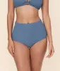 The Super High Waist Bikini Bottom - Eco Ribbed - Slate sold by Andie
