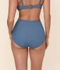 The Super High Waist Bikini Bottom - Eco Ribbed - Slate sold by Andie