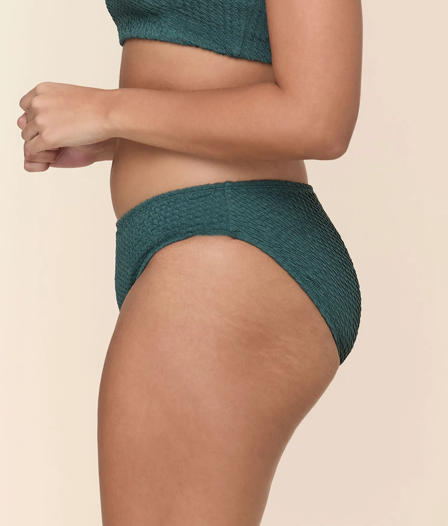The Classic Bikini Bottom - Textured Weave - Seaweed sold by Andie product image thumbnail 3