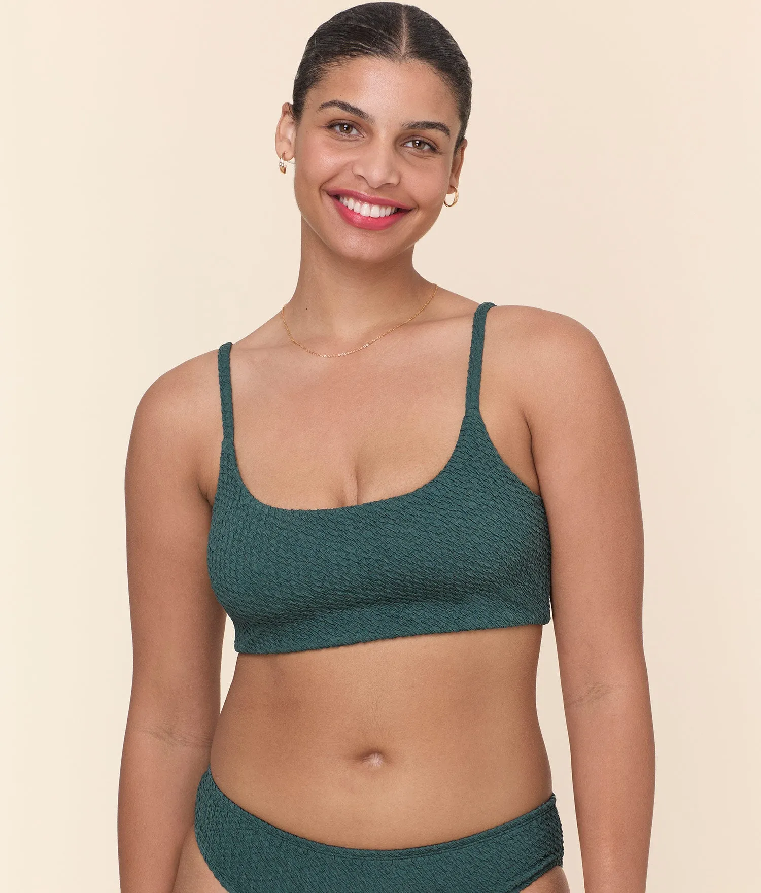 The Maui Bikini Top - Textured Weave - Seaweed sold by Andie product image thumbnail 5