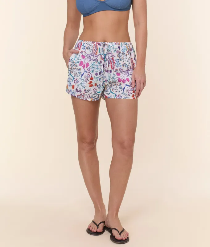 The Coastal Short - Lightweight Rayon - Botanical Floral sold by Andie