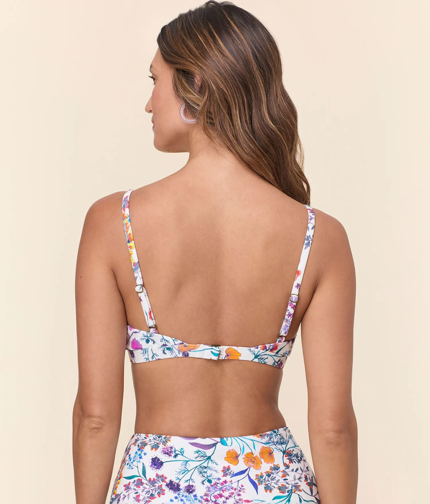 The Crete Bikini Top - Eco Nylon - Botanical Floral sold by Andie product image thumbnail 2