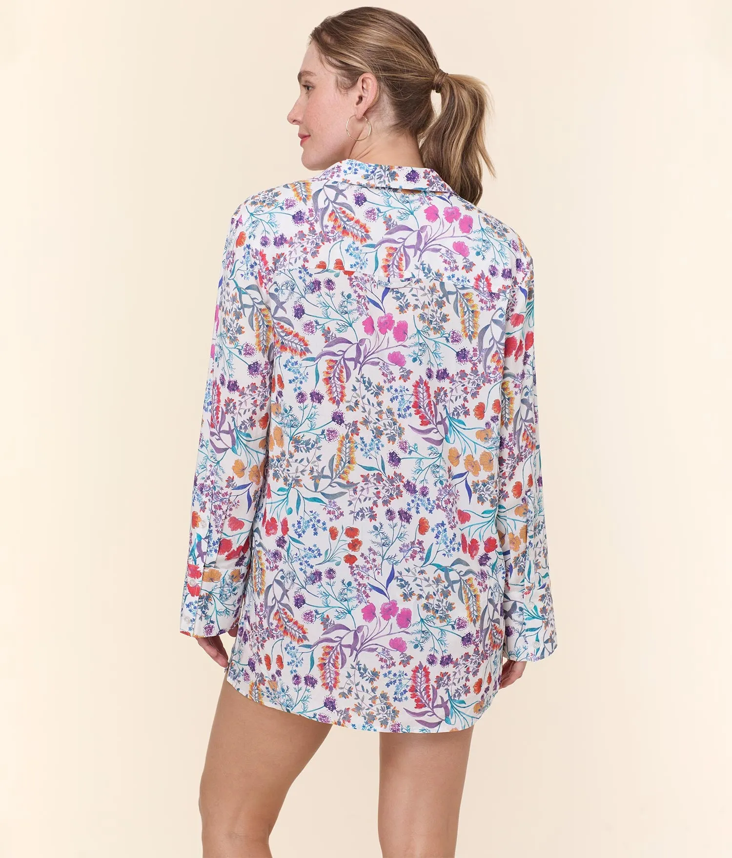 The Coastal Button Up - Lightweight Rayon - Botanical Floral sold by Andie product image thumbnail 2