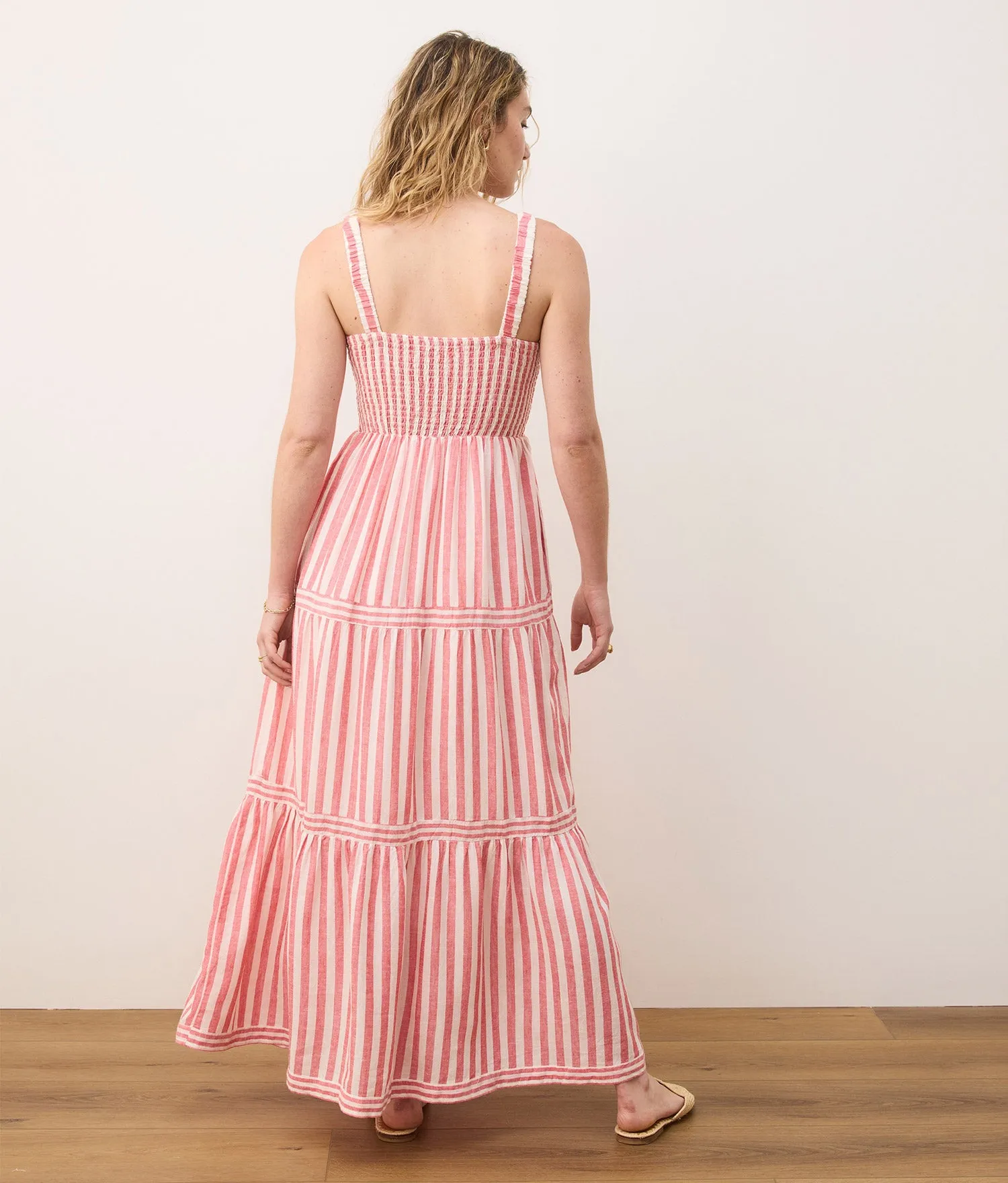 Selene Maxi Dress (Hibiscus/Sand Stripe) sold by Andie product image thumbnail 2