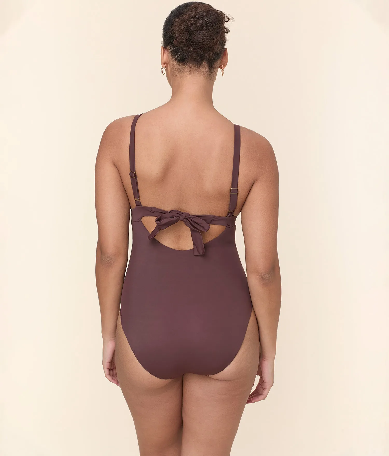 The Honolulu One Piece - Eco Nylon - Mink - Long Torso sold by Andie product image thumbnail 2