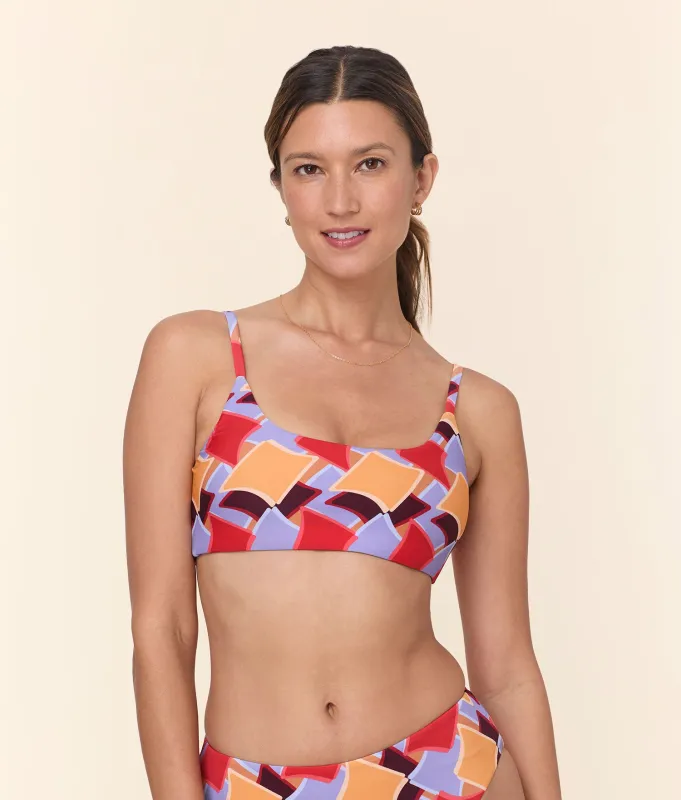 The Maui Bikini Top - Eco Nylon - Mod Geo sold by Andie