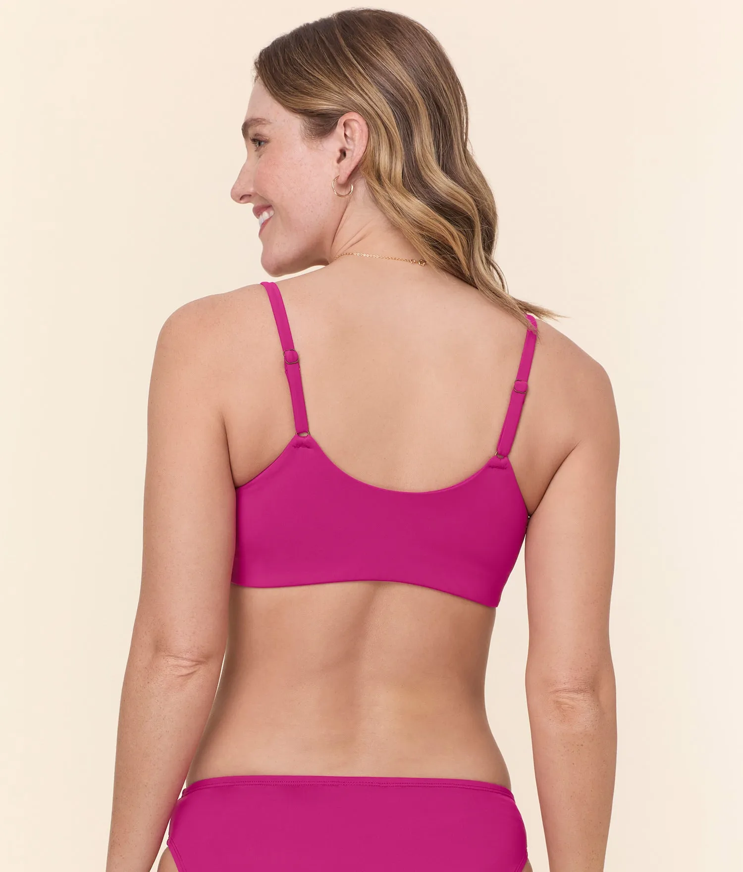 The Maui Bikini Top - Eco Nylon - Fuchsia sold by Andie product image thumbnail 2