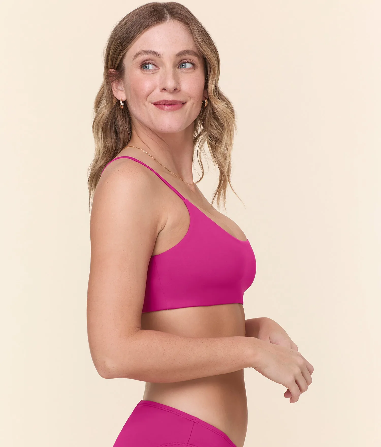 The Maui Bikini Top - Eco Nylon - Fuchsia sold by Andie product image thumbnail 3