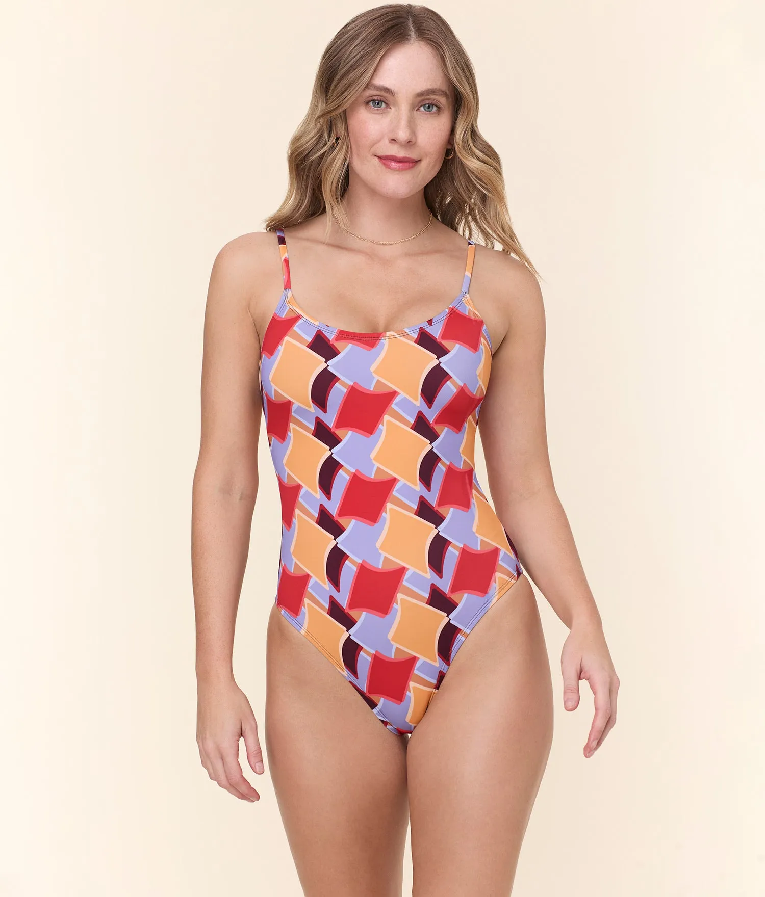 The Amalfi One Piece - Eco Nylon - Mod Geo - Classic sold by Andie
