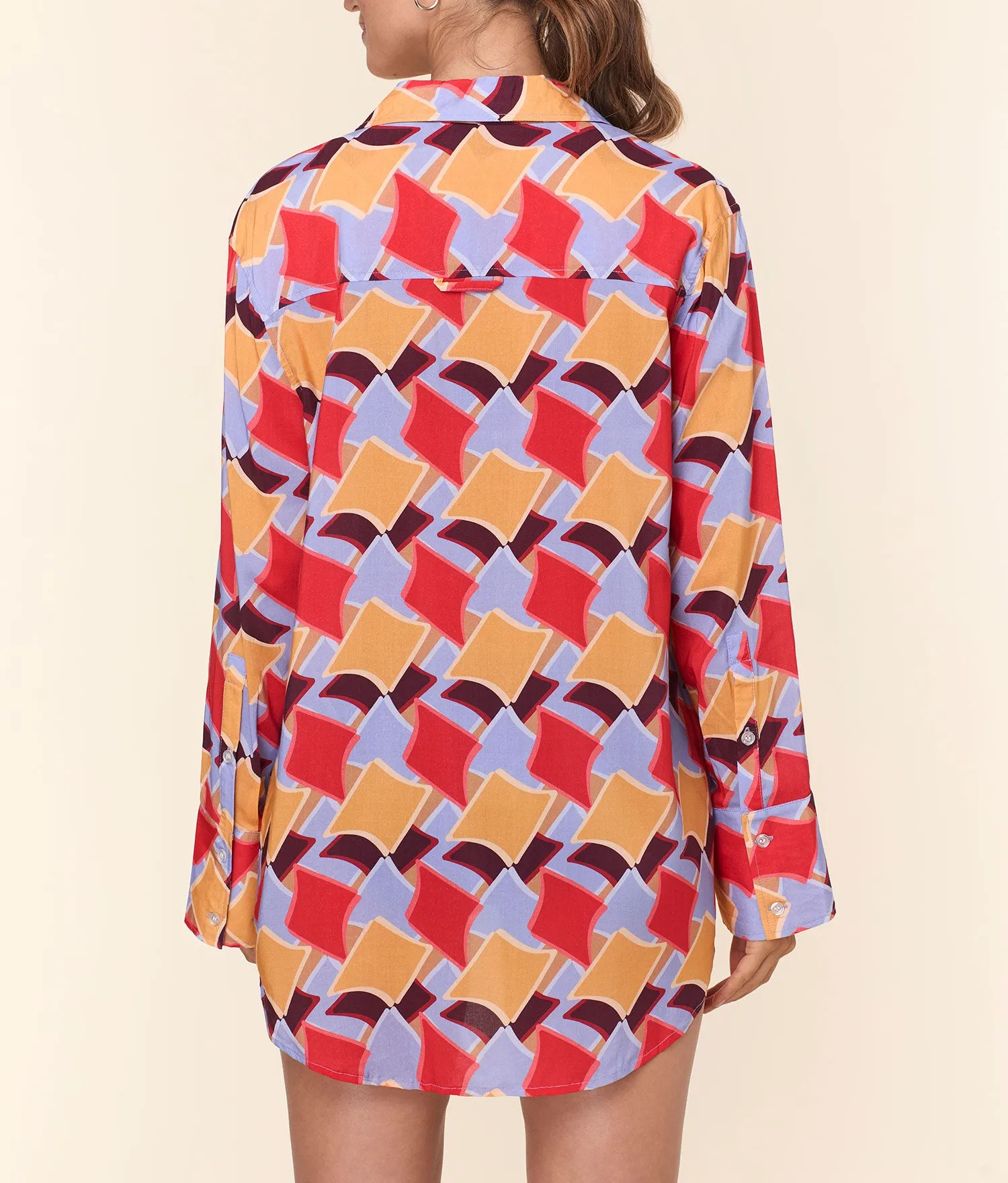 The Coastal Button Up - Lightweight Rayon - Mod Geo sold by Andie product image thumbnail 2