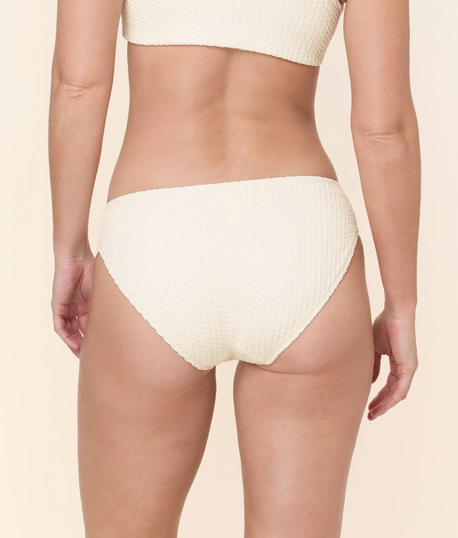 The Classic Bikini Bottom - Textured Weave - Gardenia sold by Andie product image thumbnail 2