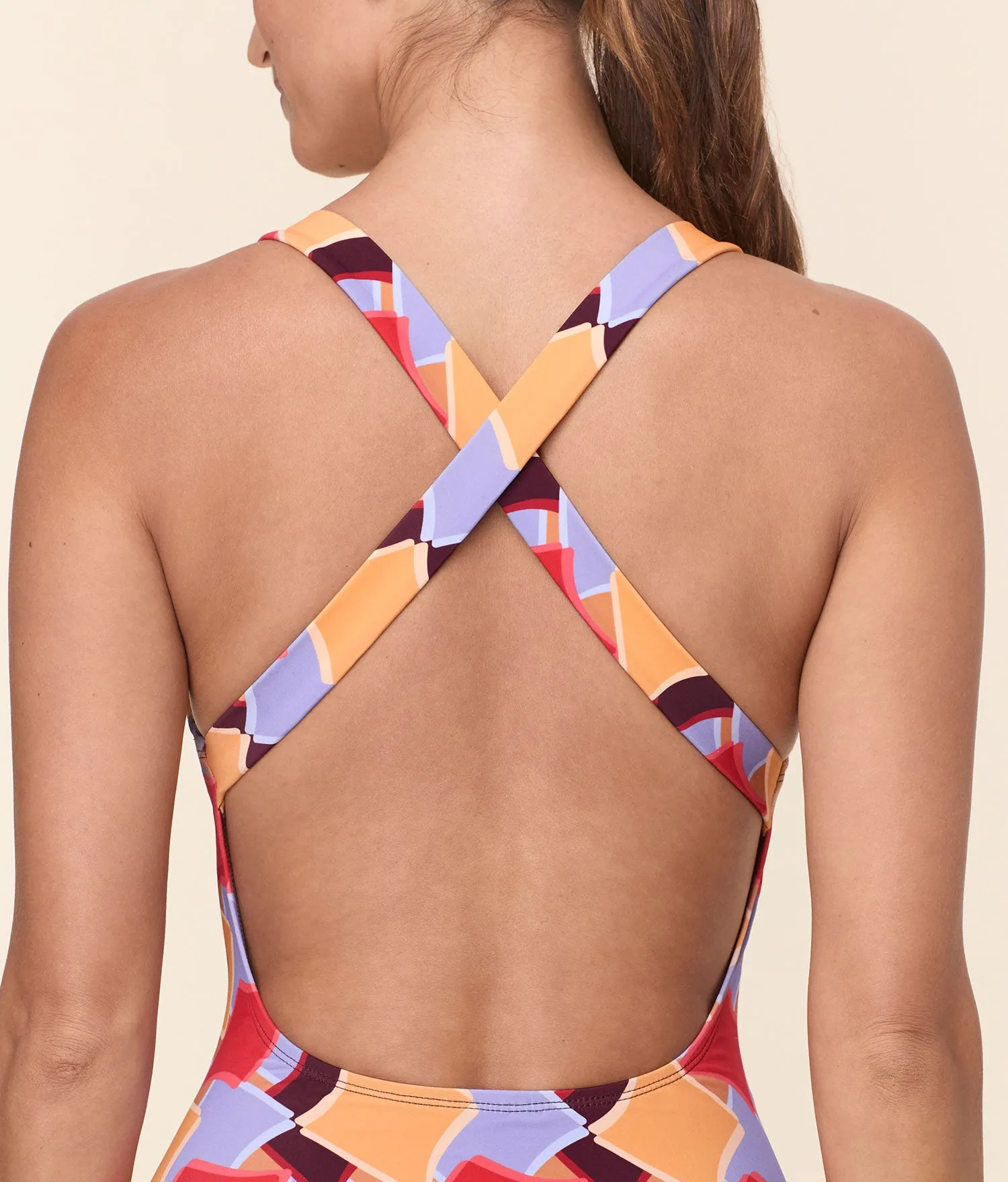 The Tulum One Piece - Eco Nylon - Mod Geo - Classic sold by Andie product image thumbnail 5