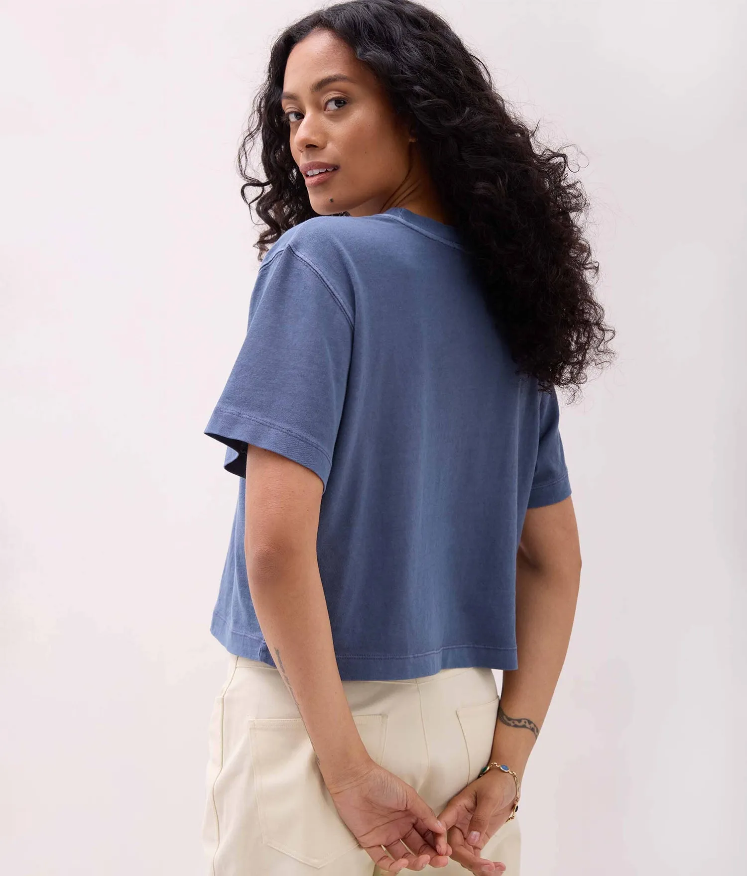 Women's Relaxed Crop Tee | Richer Poorer sold by Andie product image thumbnail 2