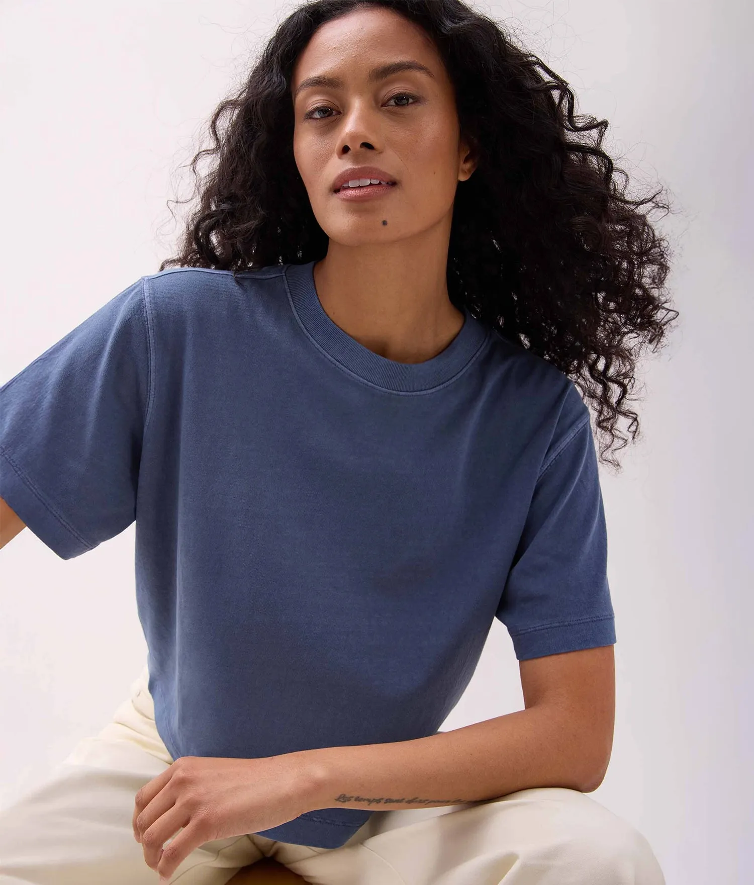 Women's Relaxed Crop Tee | Richer Poorer sold by Andie