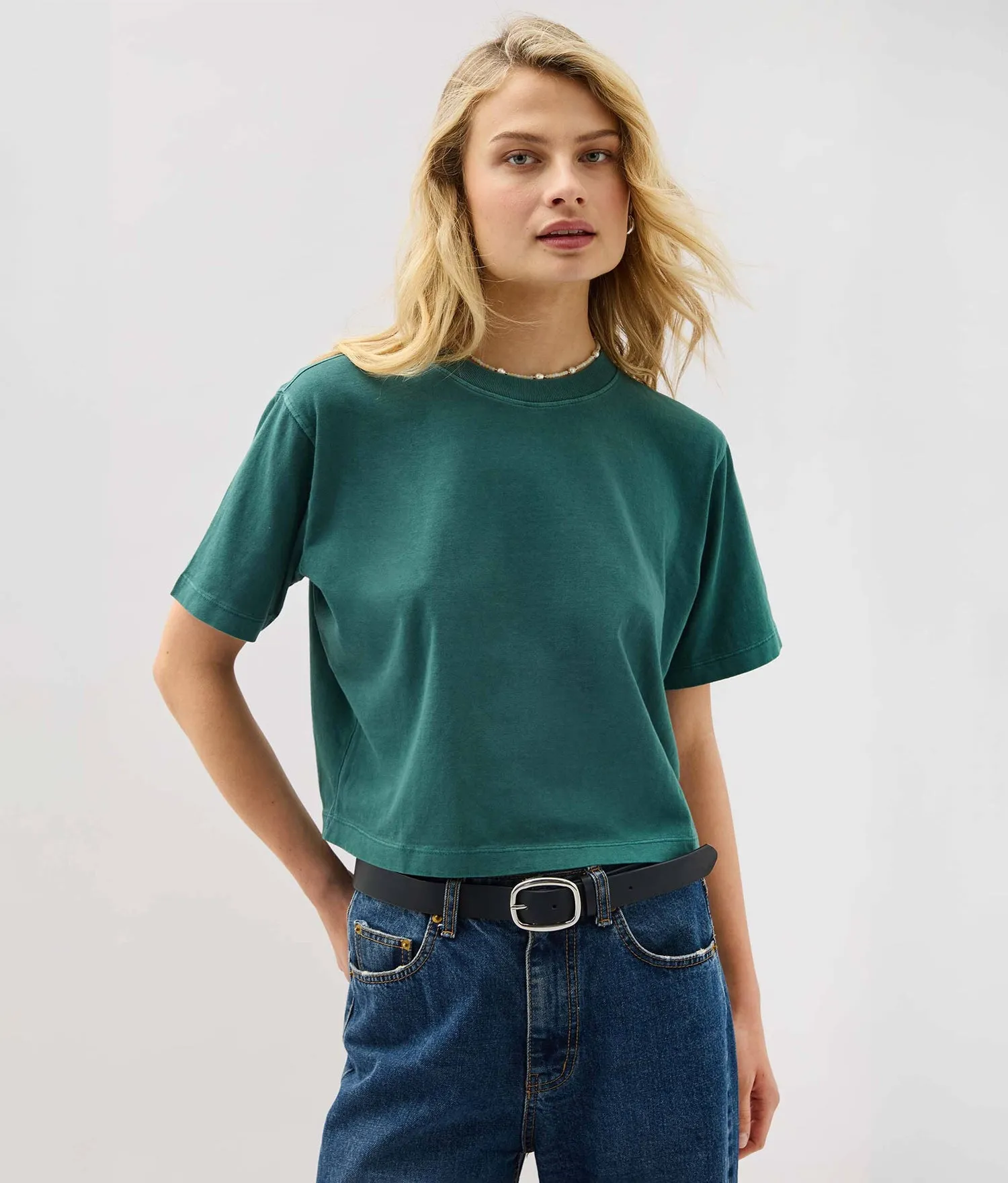 Women's Relaxed Crop Tee | Richer Poorer sold by Andie product image thumbnail 5
